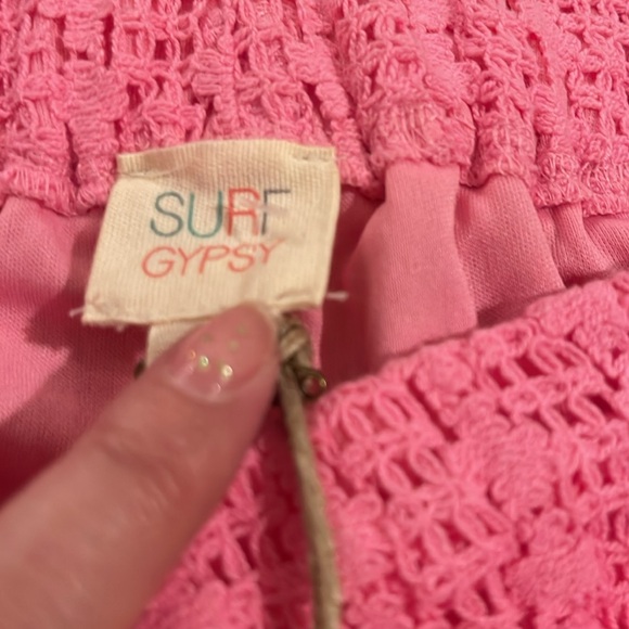 BNWT ๐ SURF GYPSY Crochet Cargo beach Pant in Hot Pink ๐โโ๏ธ - Picture 7 of 13